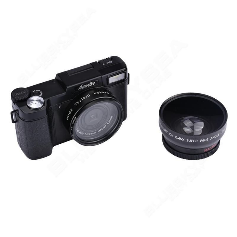 AMK-R2 24M 1080P HD Digital DSLR Camera+Wide-angle Lens+VCT-520 Tripod