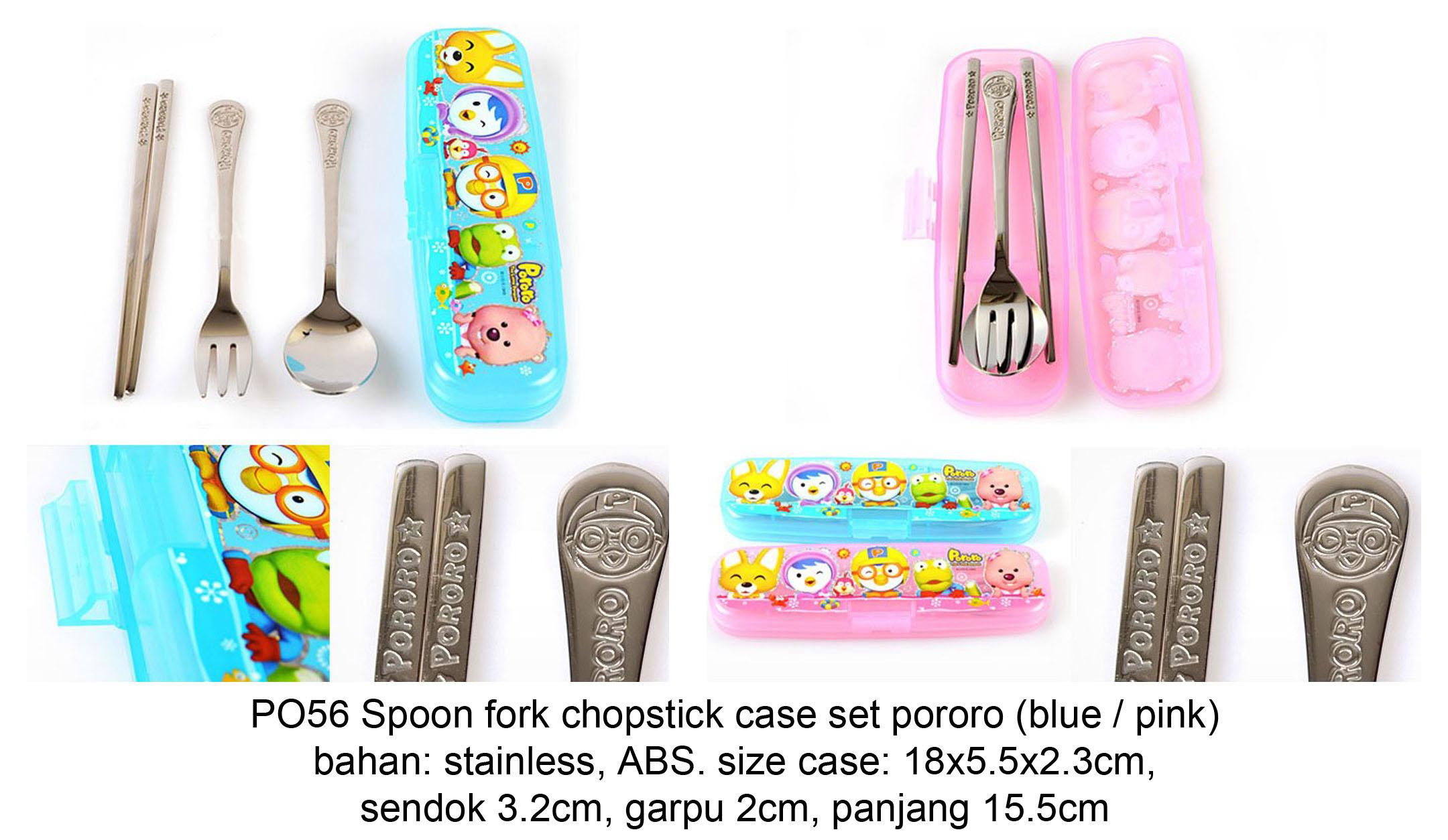 Buy & Sell Cheapest 56 KOREA HIGH Best Quality Product Deals ORI KOREA Sendok Garpu Sumpit Case Pororo PO56