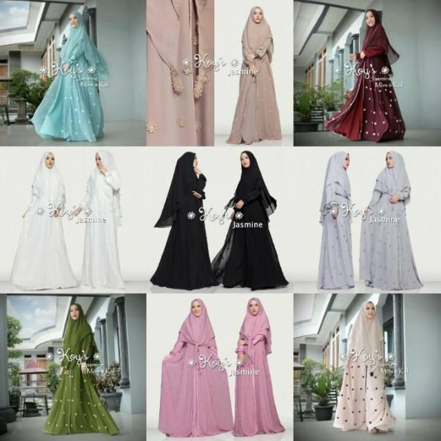 Gamis couple ibu dan anak remaja jasmine hy koys / gamis lebaran mewah (kid)