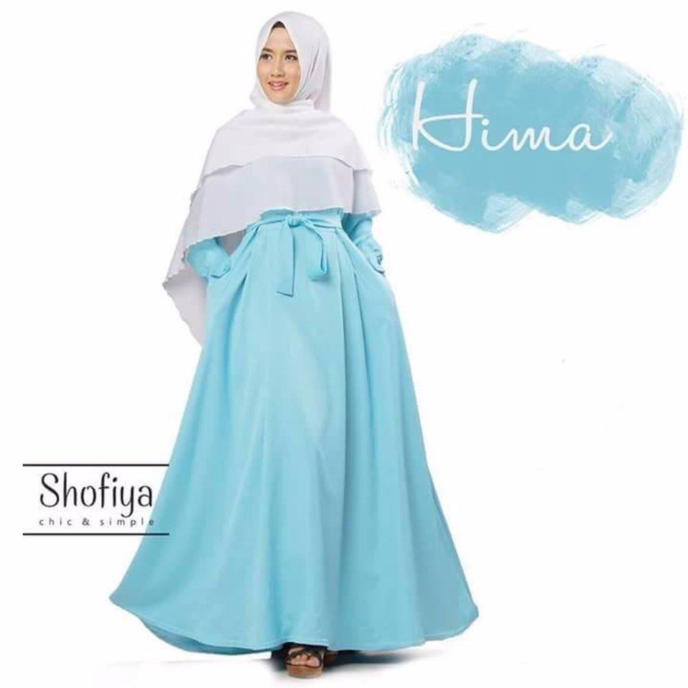 Hanna Long Dress Gamis Maxi Tangan Panjang Wanita Dewasa - Gamis polos baloteli / Lengan Plipit Bunga Busana Muslim Wanita Gamis Murah Baju Lebaran Baju Pesta