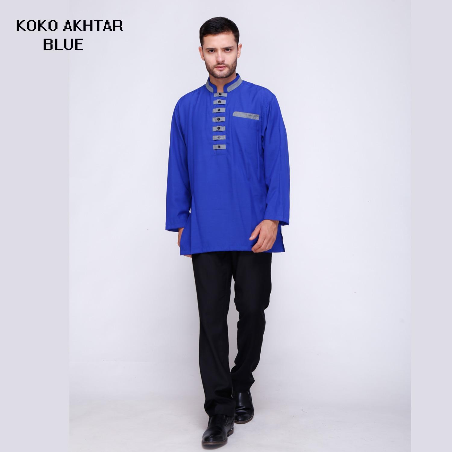 Baju Koko Akhtar Kemeja Muslim Pria Terbaru Brand Factory Oulet Fashion