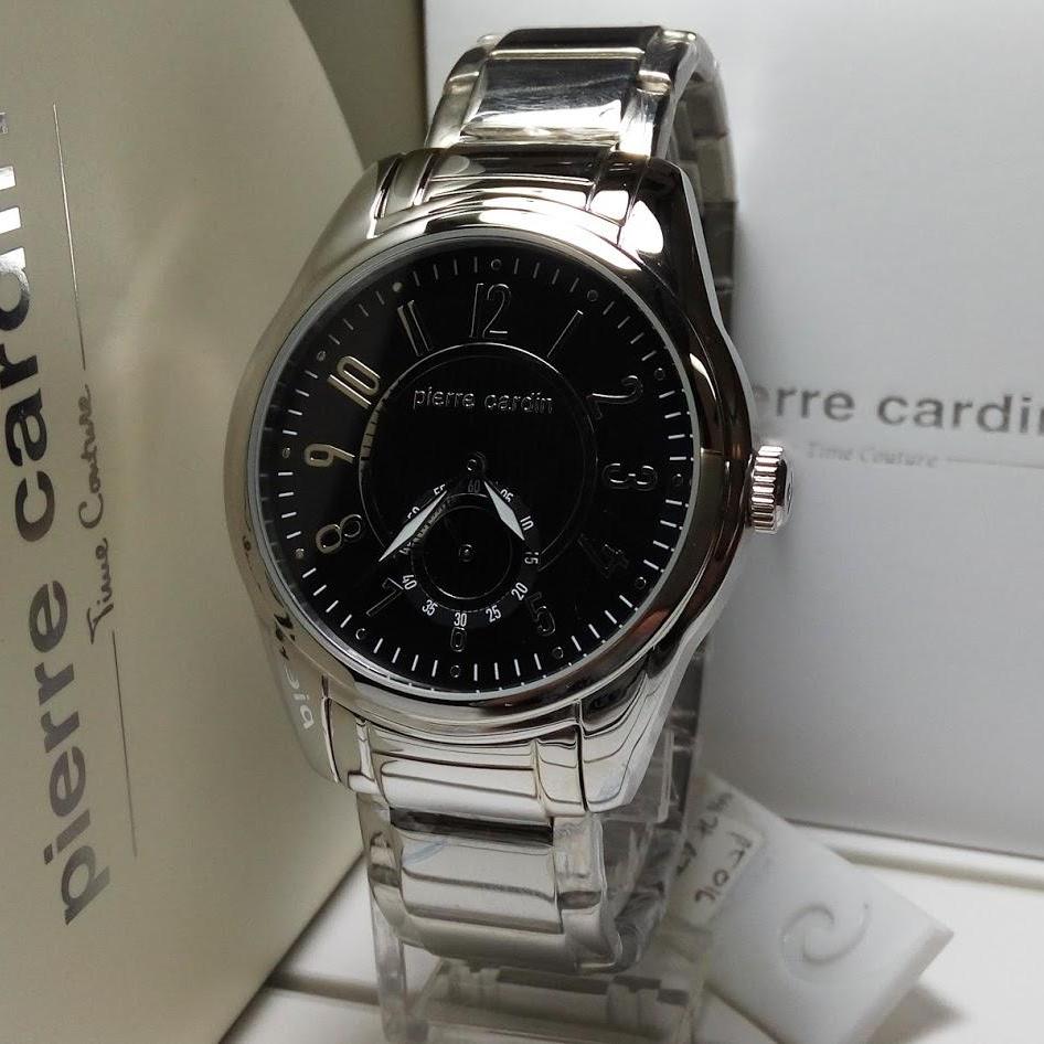 Pierre Cardin Jam Tangan Pria Pierre Cardin PC104241F08 Comte Blm Silver Stainless Steel Dial Black