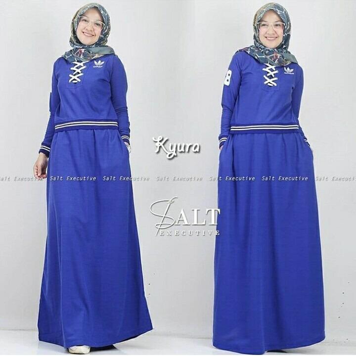 Baju Muslim Original Setelan Kyura Set Baju Wanita Hijab Trendy Celana + Baju Atasan Modern Modis Casual Trendy Terbaru 2018