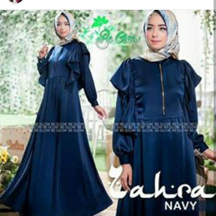Baju Original Zahra Dress Balotely Gamis Panjang Maxy Wanita Muslim Fashion Modern Pakaian Cewek Muslimah Hijab Murah
