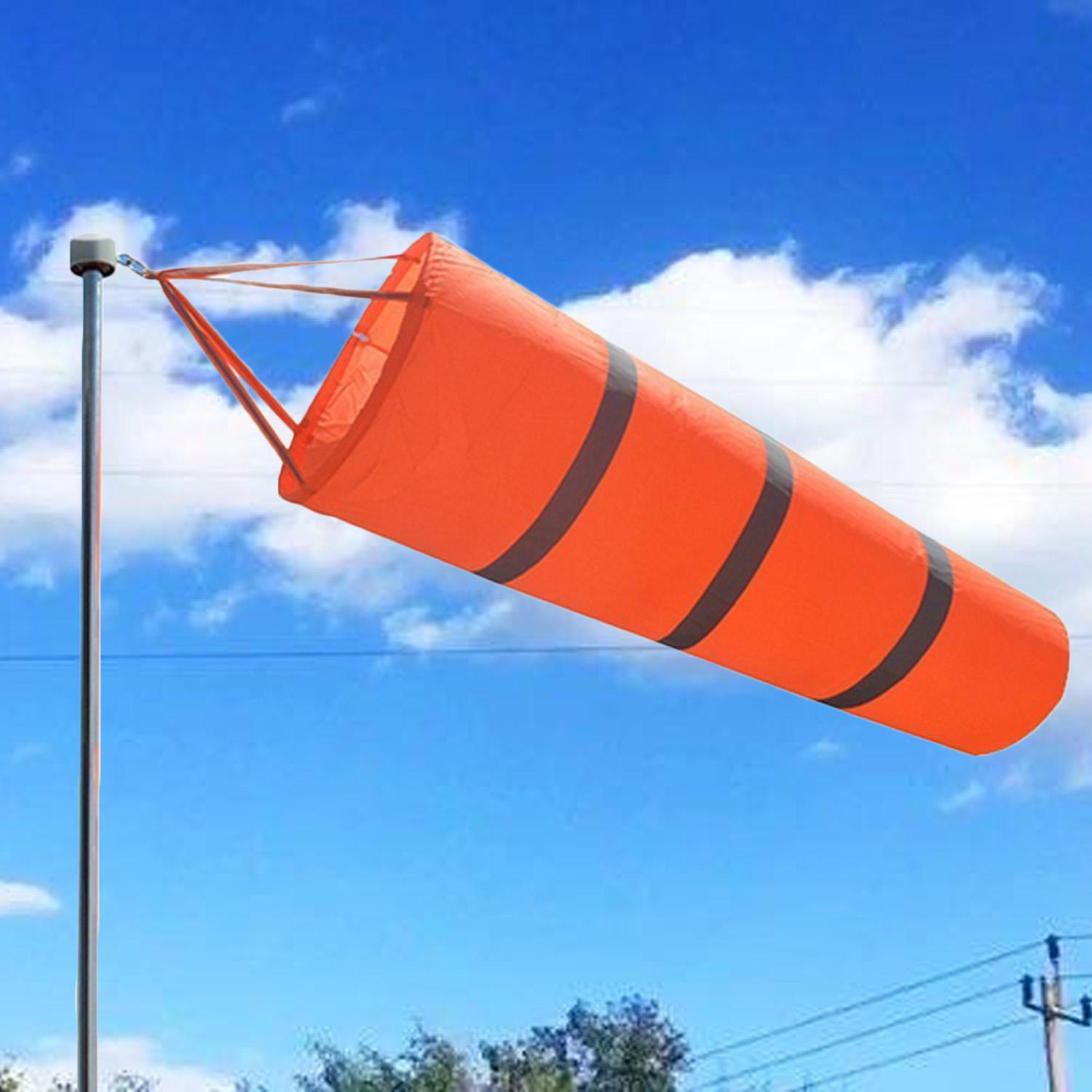 39.37 Inci Bandara Windsock Outdoor Weather Vane Pengukuran Angin Kantung Kaus Kaki dengan Sabuk Reflektif-Internasional