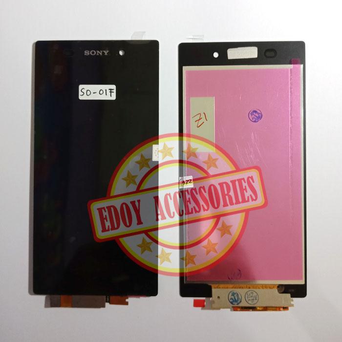 Lcd Sony Xperia Z1 Docomo SO01F Fullset Lcd Touchscreen Layar Sentuh Layar Depan Fullset Original