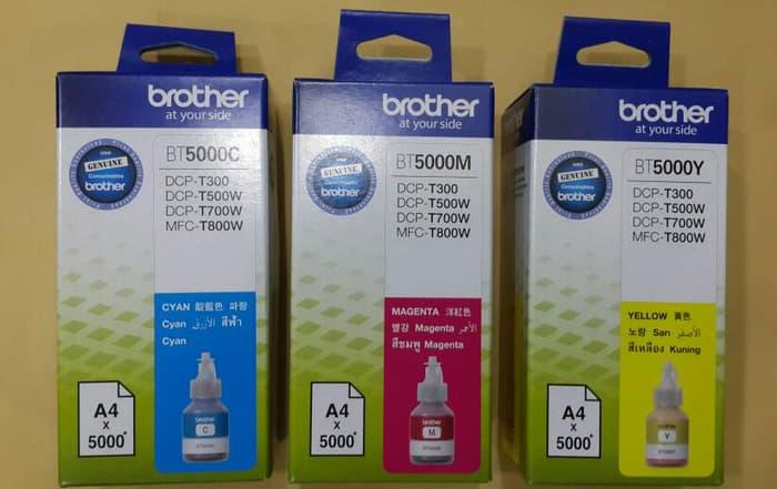 TERLARIS BROTHER TINTA REFILL/BOTOL BT5000C/M/Y ORIGINAL/DCP-T300 PROMO