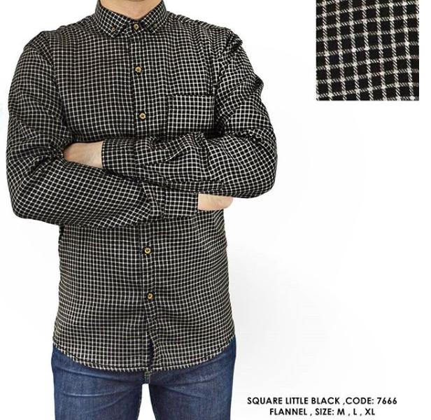 van shirt store | BAJU KEMEJA KOTAK-KOTAK | BAJU KEMEJA LENGAN PANJANG | BAJU KEMEJA SEMI FORMAL | BAJU KEMEJA FLANEL | SQUARE LITTLE BLACK FLANNEL SHIRT