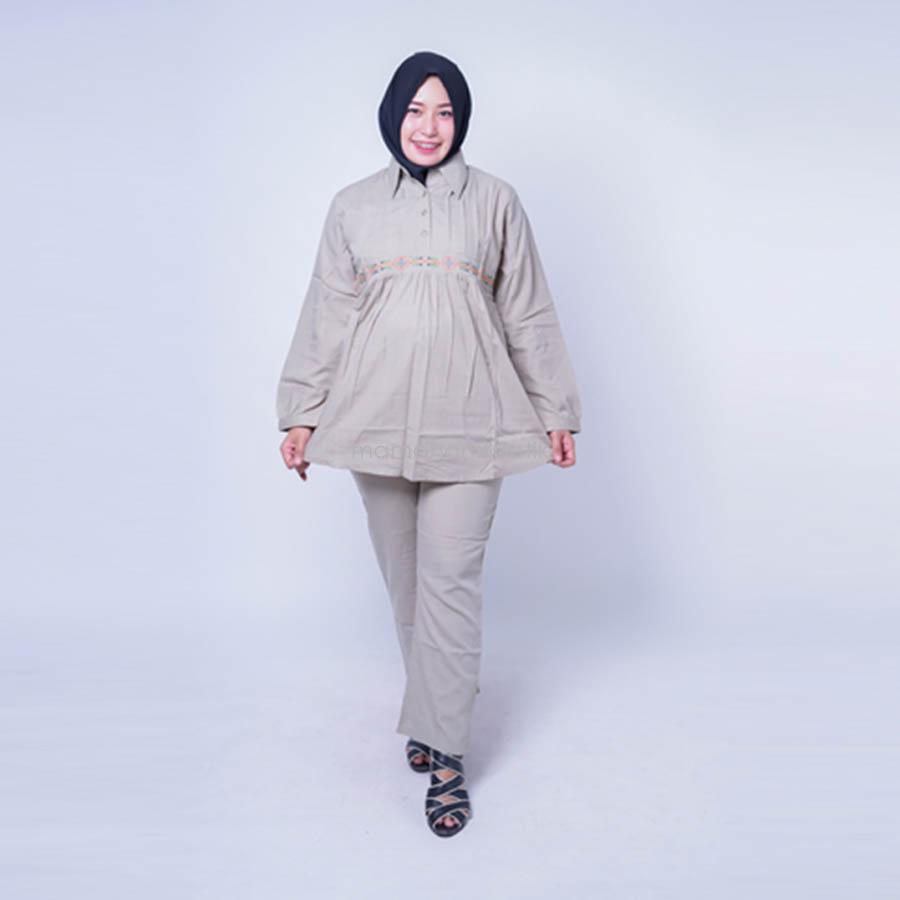 Ning Ayu Setelan Hamil Panjang Motif Wajik Taman cantik - STJ 81 / Baju Menyusui Keren / Baju Menyusui Murah / Baju Menyusui Modis / Baju Menyusui Terbaru / Baju Menyusui tanah abang / Baju Menyusui Modis Dan Murah