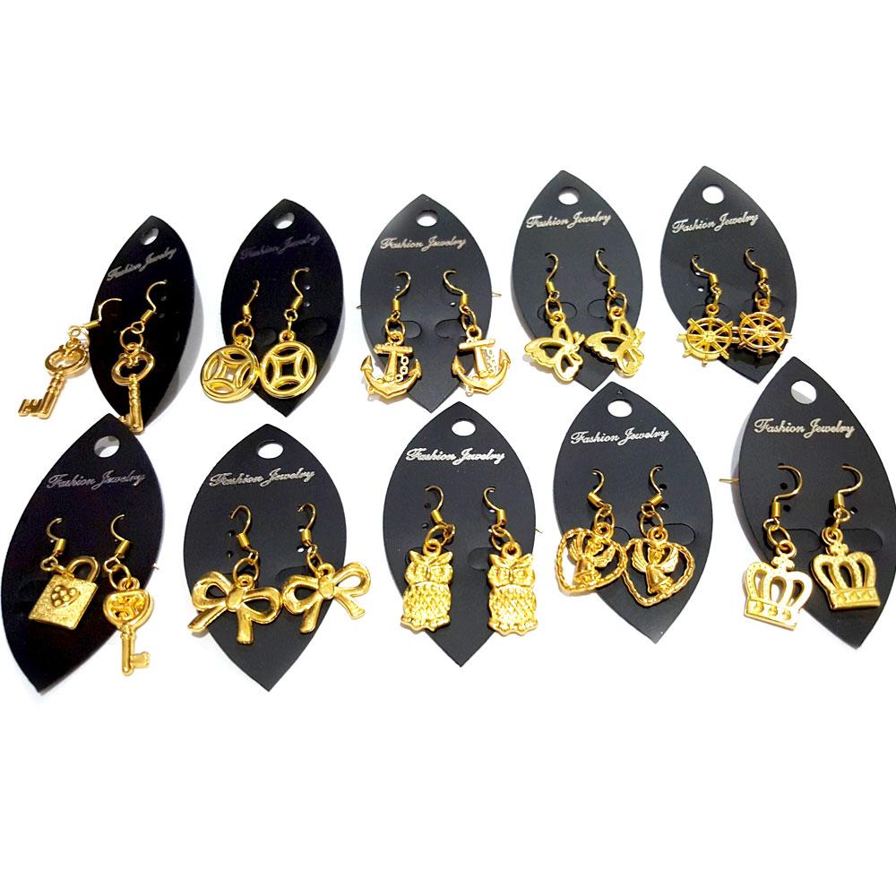 Anting Emas Motif Aksesoris Emas Imitasi Grosir Murah