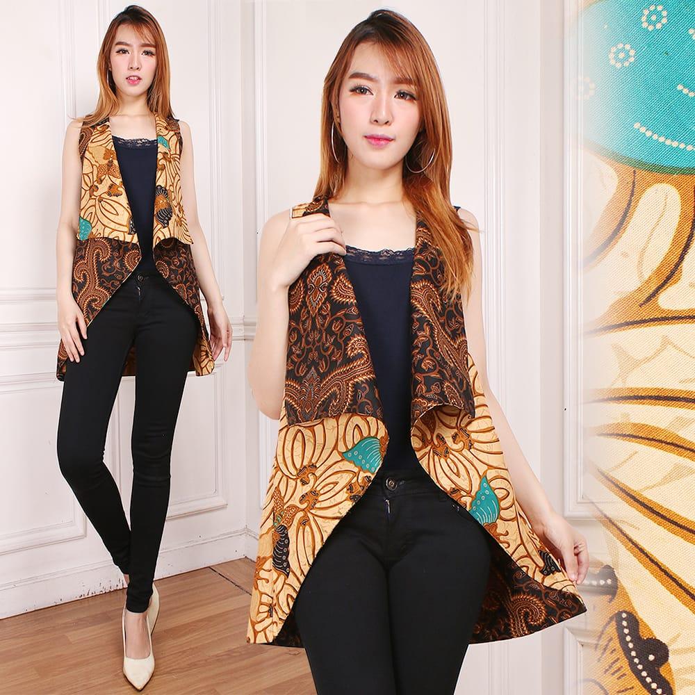 TJ Collection Atasan 2in1 Blouse Afara Bolero Batik Wanita