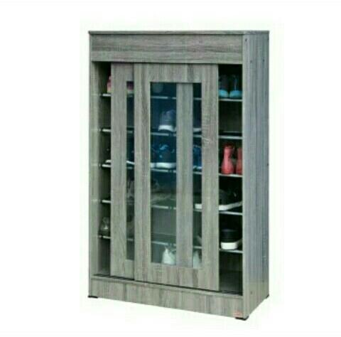 Promo Bulan Ini!!! Lunar Rak Sepatu 2 Pintu Sliding Huga 425 Warna Sonoma Oak Free Ongkir Jakarta depok dan tangerang