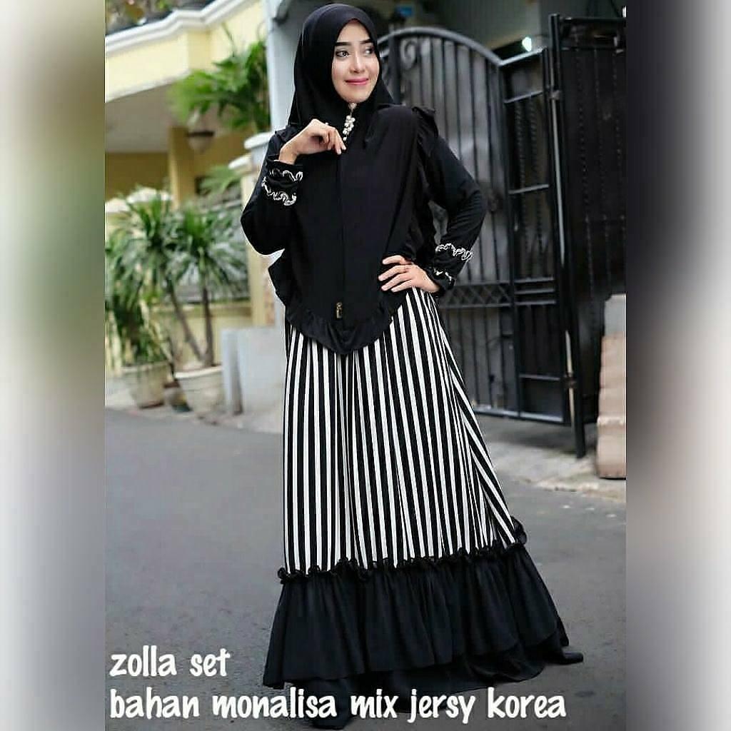 “ZOLA SET 2IN1 IKN” Maxi Dress Syari Gamis Bahan Balotely Wolfice Katun Rubiah Spandek Panjang Hijab Casual Pakaian Wanita Trand Terbaru Fashionable