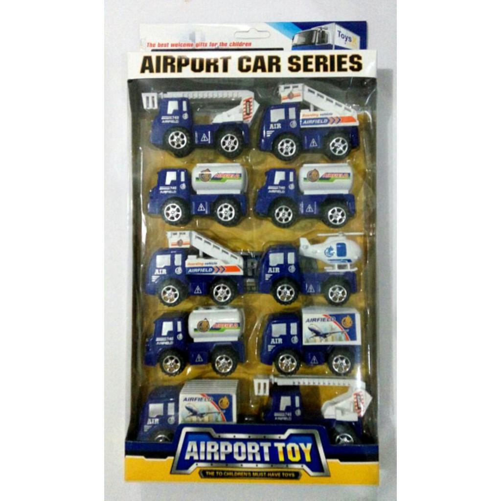 MAINAN MOBIL CONSTRUCTION AIRPORT CAR SERIES ISI 10 PCS Di Lapak CHILISHOP BATAM Erlingui