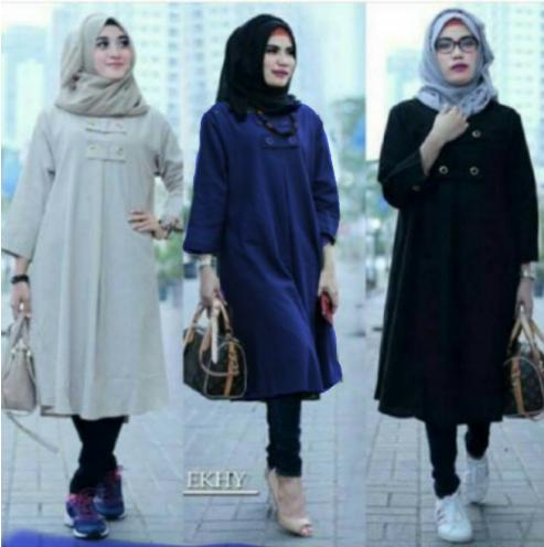 Baju Atasan Blouse Wanita Baju Muslim Blus Muslim Ekhy Tunik / baju / baju wanita / baju atasan wanita / baju motif / baju murah / baju keren / baju lucu / baju berkualitas