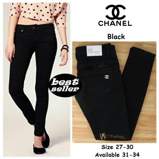 celana jeans chanel cewek / wanita slimfit termurah