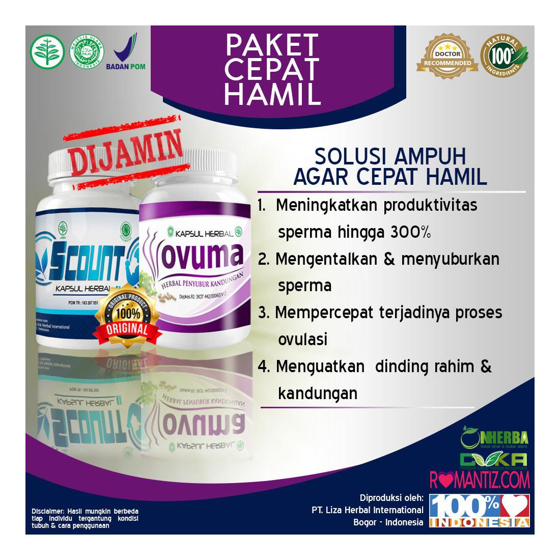 Obat Herbal Kesuburan Pria Wanita - Paket Cepat Hamil Pasutri Asli Original BPOM