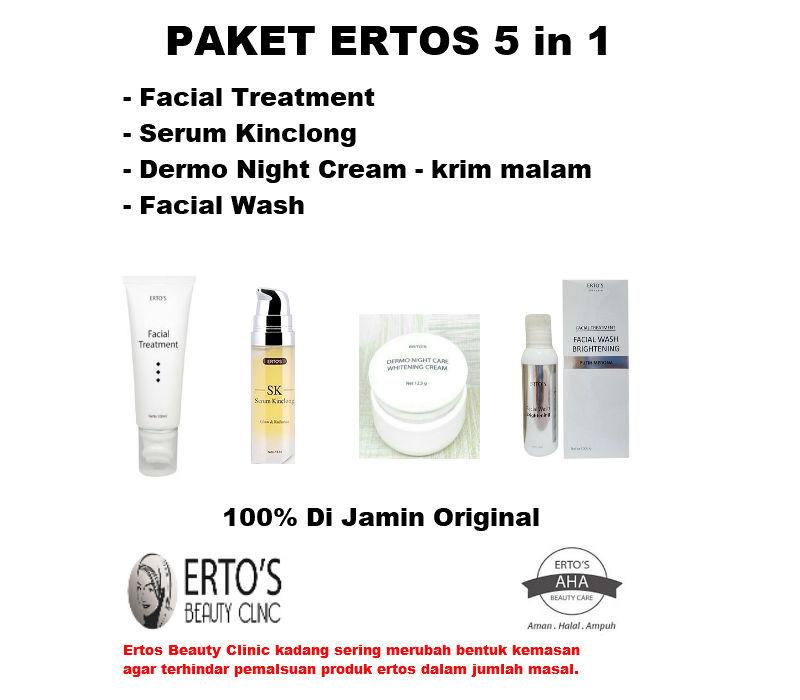 ERTOS PAKET 4 in 1 with Facial Wash - 100% ORIGINAL (Garansi Uang Kembali)