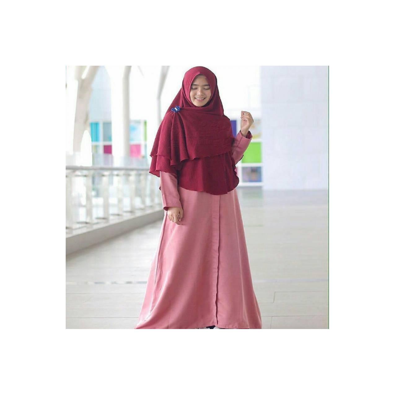 Hijab Syar'i Alila - Gamis Aqeela Pink