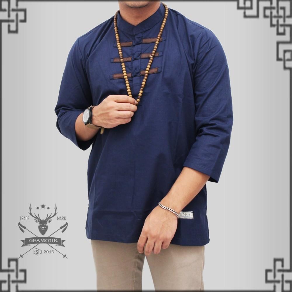 KEIS baju koko pria model kancing china fashion muslim terlaris