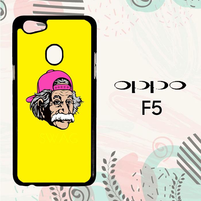 Casing OPPO F5 Custom Hardcase HP Albert Einstein Swag L0599