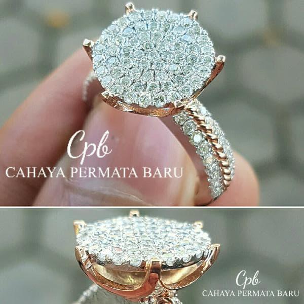 Cincin Berlian 0.99 Carat Ring Emas 40 % 7.60 Gram Fashion Wanita