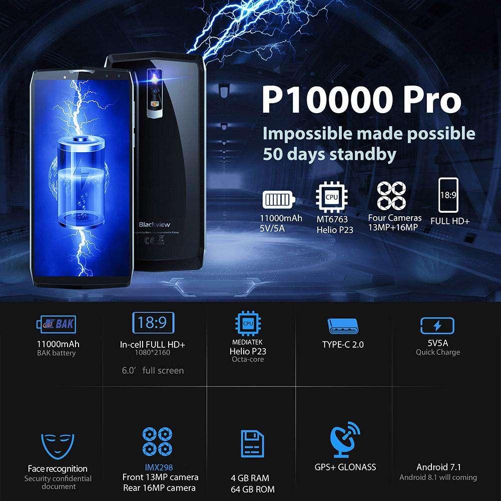 BLACKVIEW P10000 PRO 64GB RAM 4GB - NEW - BNIB - 100% ORI