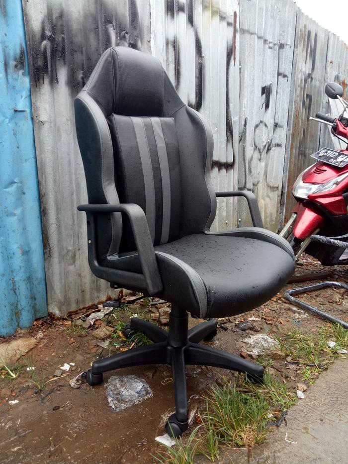 Kursi Gudang warnet Gaming Racing jok mobil, abu2 H komputer new