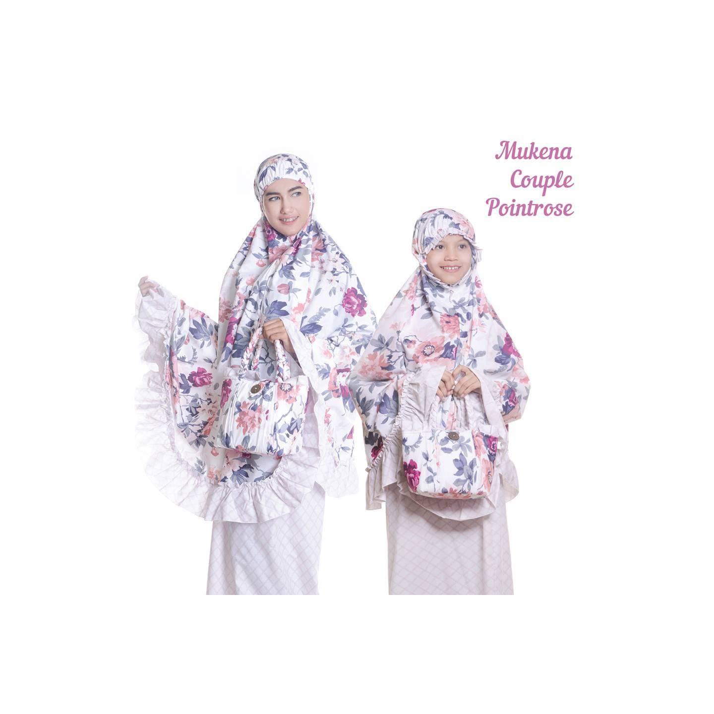Mukenah Couple Katun Jepang PointRose 40 Ibu & Anak 41