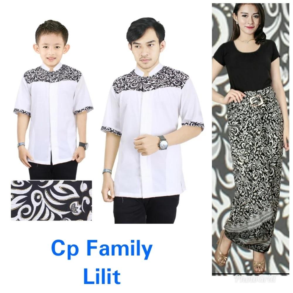 SB Collection Couple Family Baju Muslim Yogi Koko Kemeja Anak Ayah Dan Rok Lilit Maxi Batik