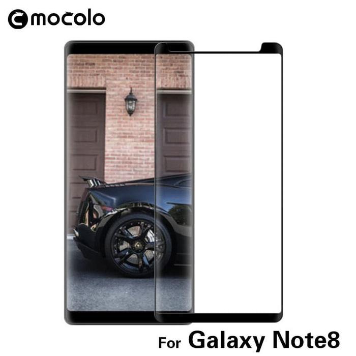 Full Fully Cover 3D Full Glue Lem Tempered Glass Note 8 - Black Murah