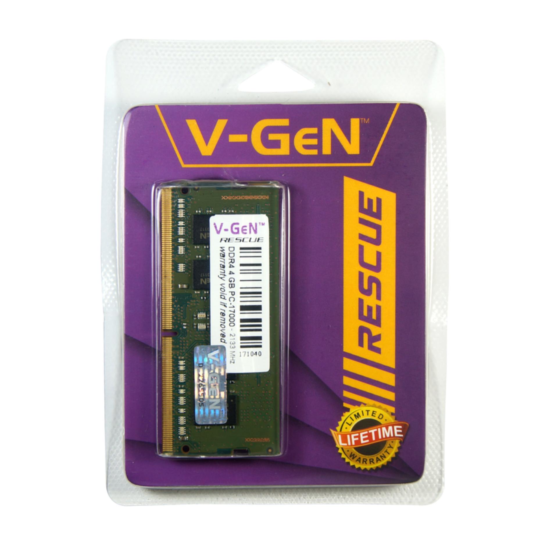 RAM DDR4 SODimm V-GeN RESCUE 4GB PC17000/2133Mhz (Memory Laptop VGEN)