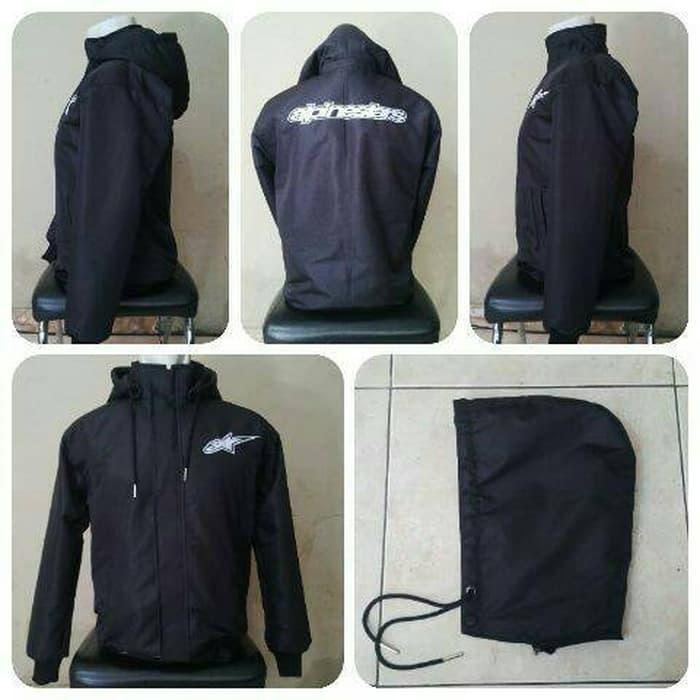 Jaket alphinestar hitam polos logo putih - jaket eiger pria wanita jeans bomber parka gunung levis bomber pria jeans wanita retro