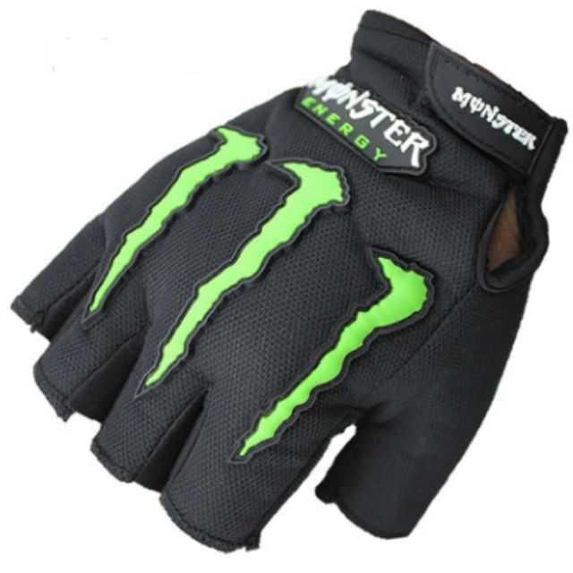 Sarung Tangan Motor Half Finger Monster Energy / Aneka Sarung Tangan Motor Terbaru / Sarung Tangan Keren Terbaru / Sarung Tangan Motor Terlaris