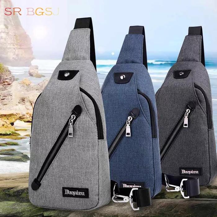 Sling bag usb port tas selempang USB|tas selempang canvas