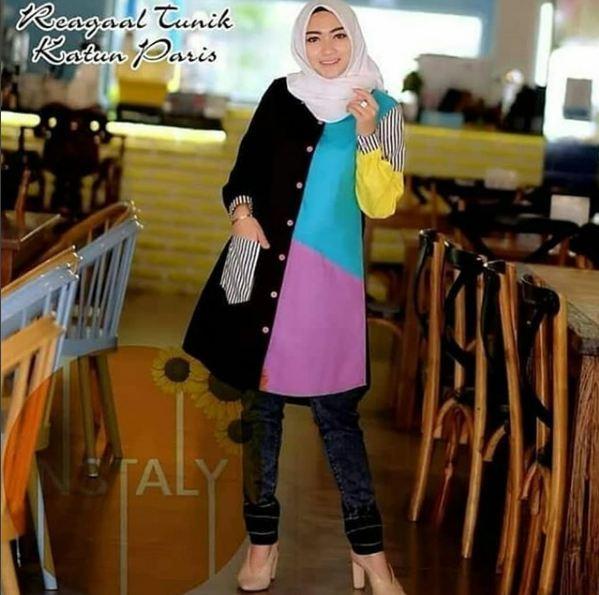 Baju Muslim Original Gamis Reagal Tunik Modern Wanita Promo