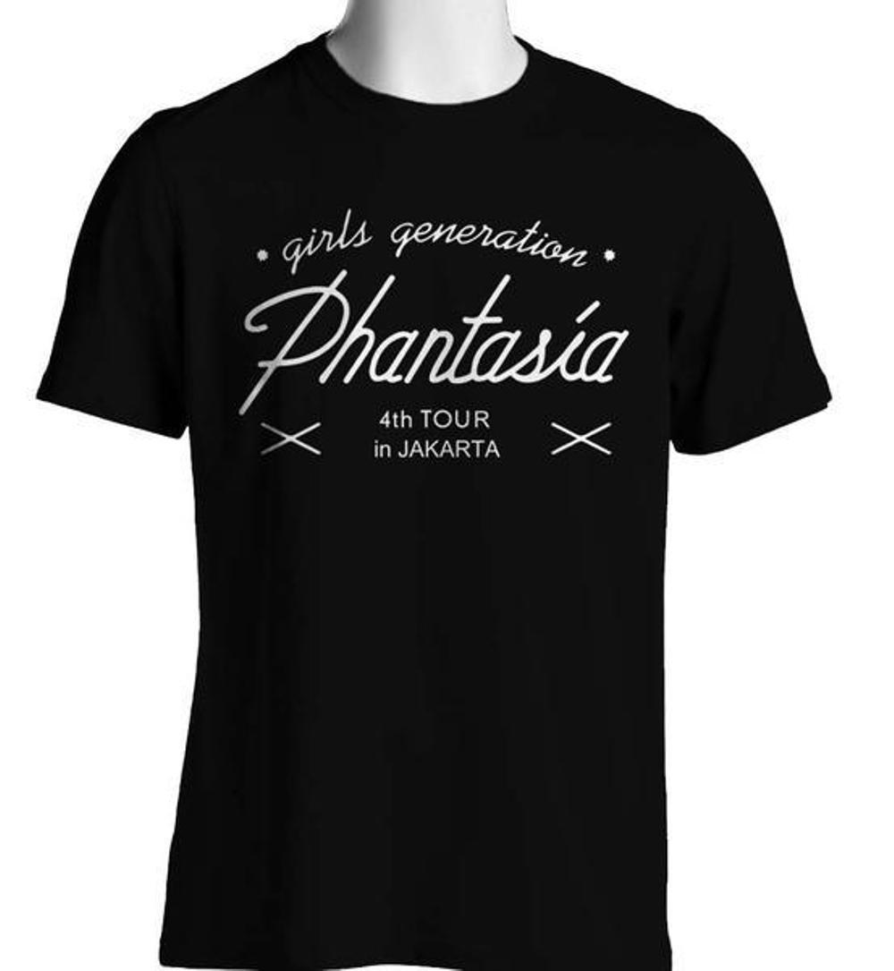 Kaos Snsd Girls Generation Phantasia Tour Jakarta Hitam Sablon Putih Konser Snsd 4Th Jakarta OT Design
