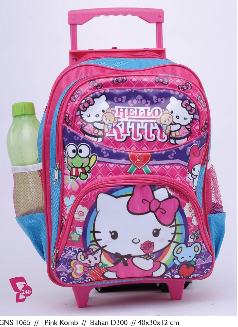 tas sekolah anak perempuan/tas sekolah anak cewek/tas dorong anak/tas koper anak/tas anak karakter hello kitty