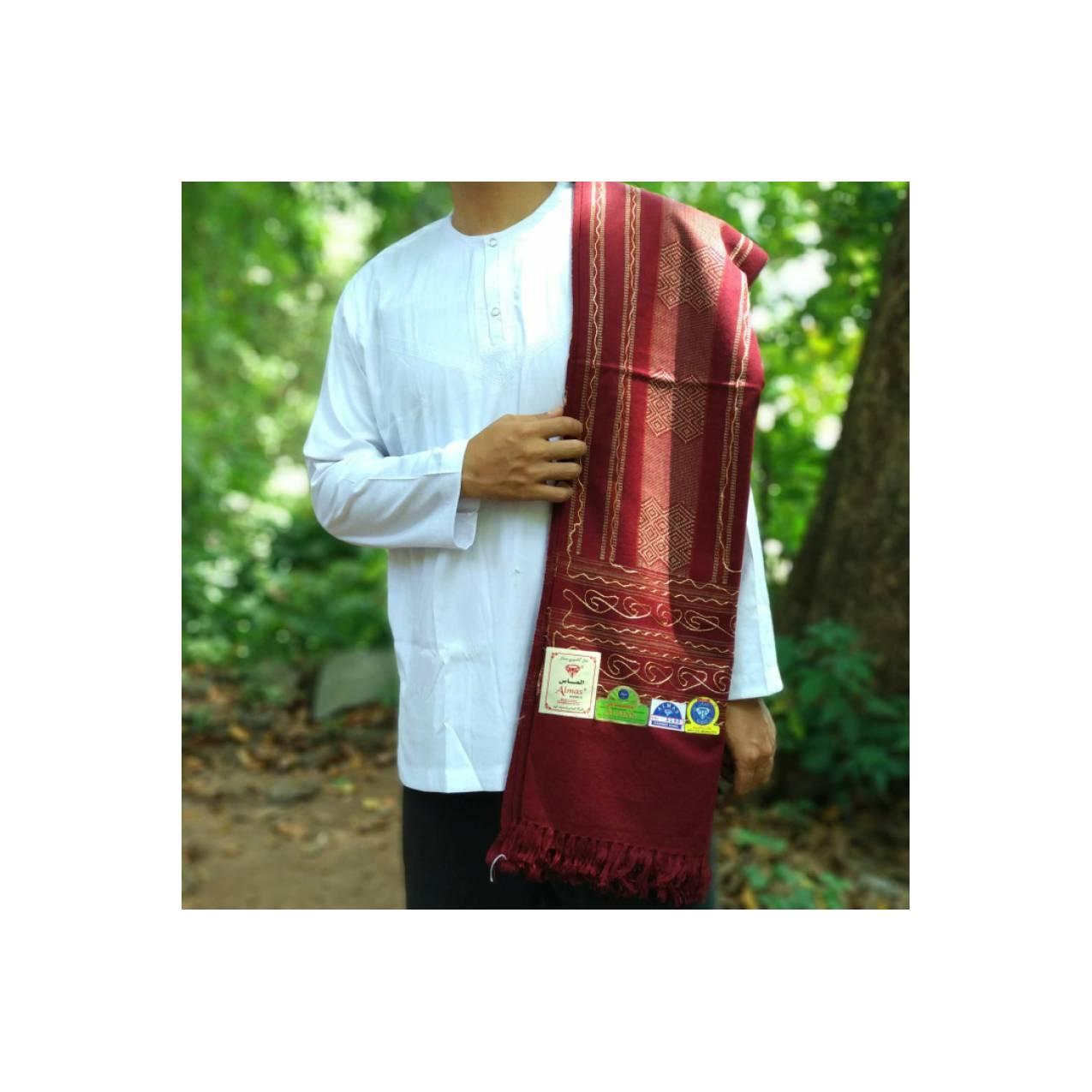 perlengkapan sholat solat islam muslim sorban kashmiri shawl premium