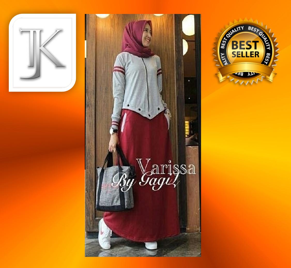 TJK Fashion VARISA Dress Baju Gamis Casual