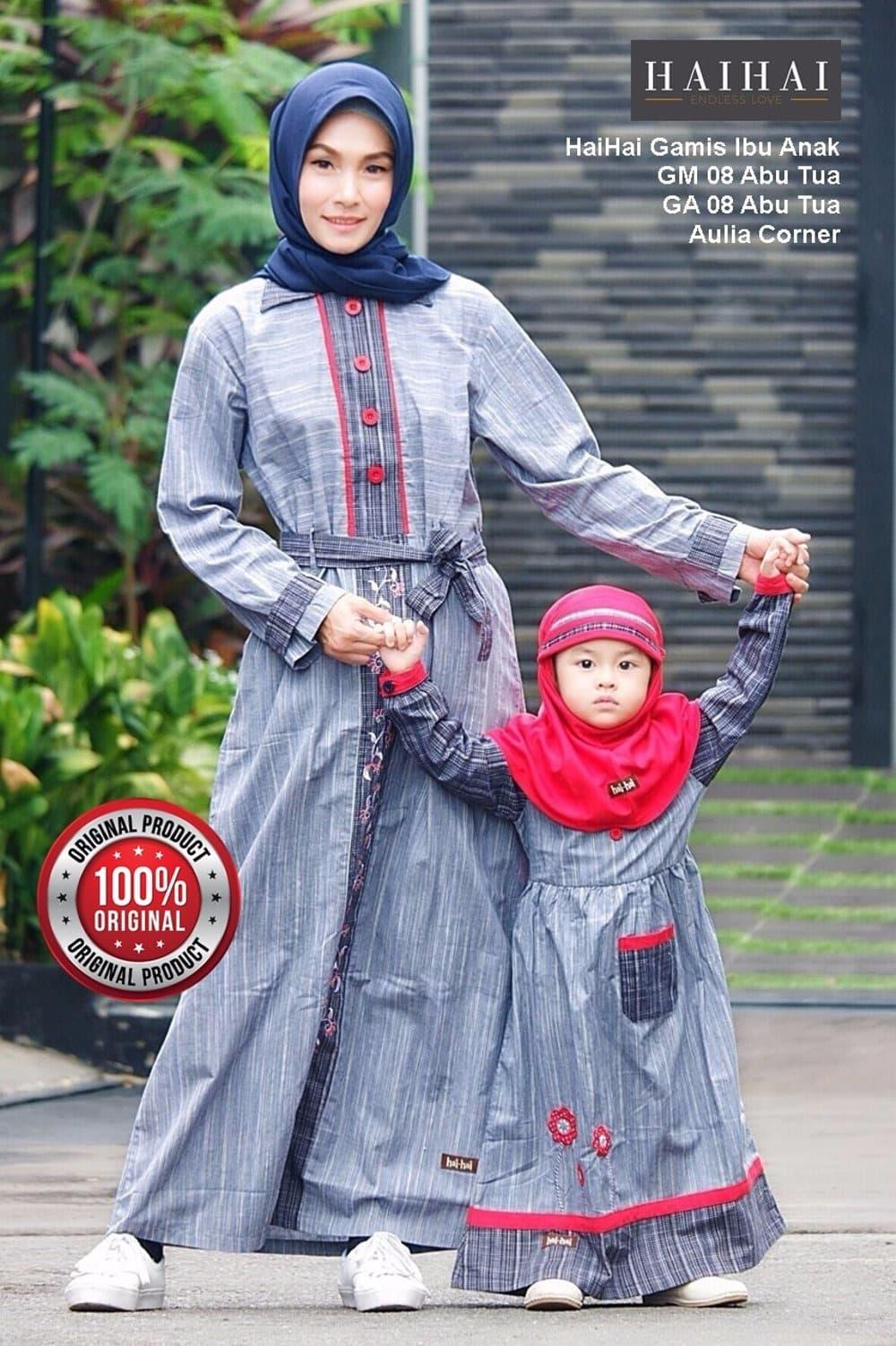 EKSLUSIF MURAH Model Baju Muslim Modern HaiHai GM 08 GA 08 ABU ORIGIN