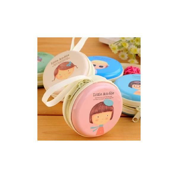Hot Promo Dompet Koin Mini Bulat Tas Earphone Gambar Amelia - Souvenir Coin Bag