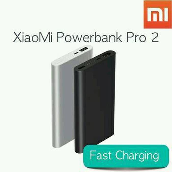 New Versi PowerBank Xiaomi Mi Power 2 10000mah Slim dan Fash Charging