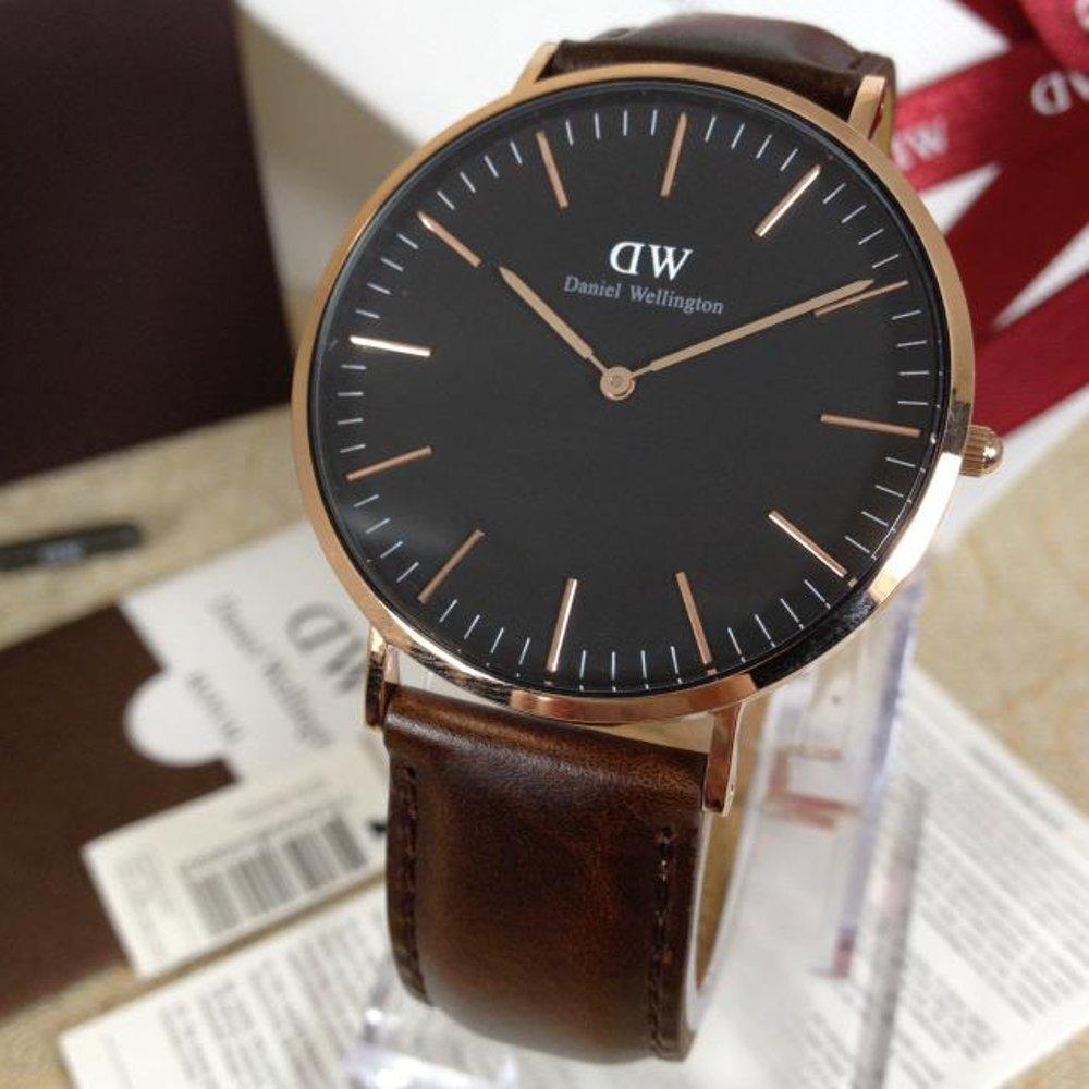Jam Tangan Pria DW Classic Black Bristol 34mm / Jam Tangan Kulit Pria