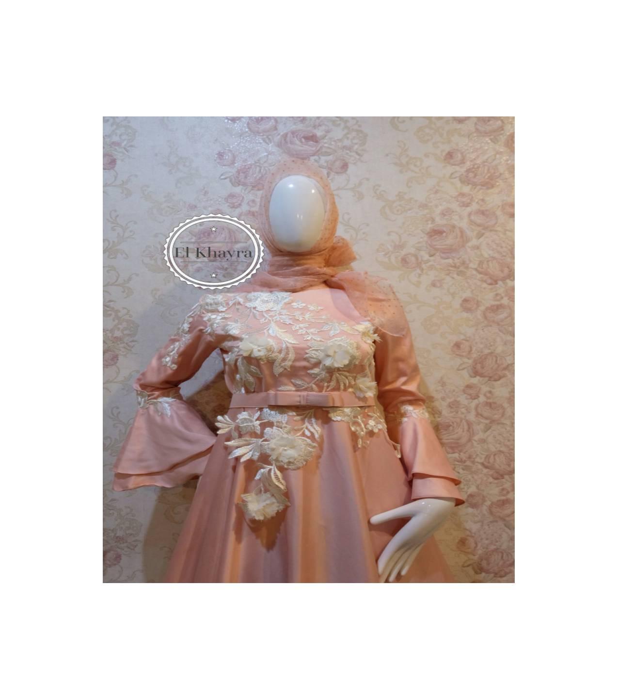 Dress/Gaun/Kebaya Akad/Lebaran/Pesta/Prewedding/Maternity/Hamil/Wisuda - Merah Muda