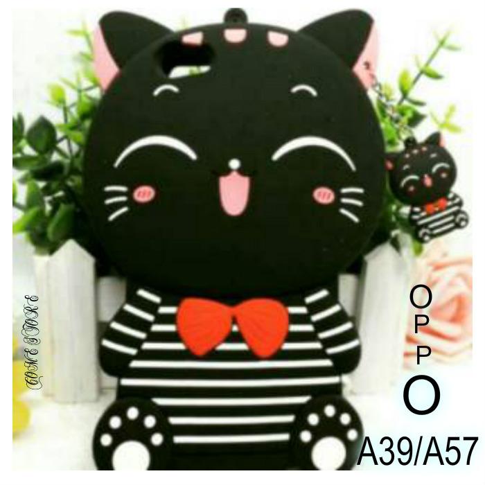 Silicon Kartun Karakter Kucing 4D Softcase Casing For Oppo A39/A57