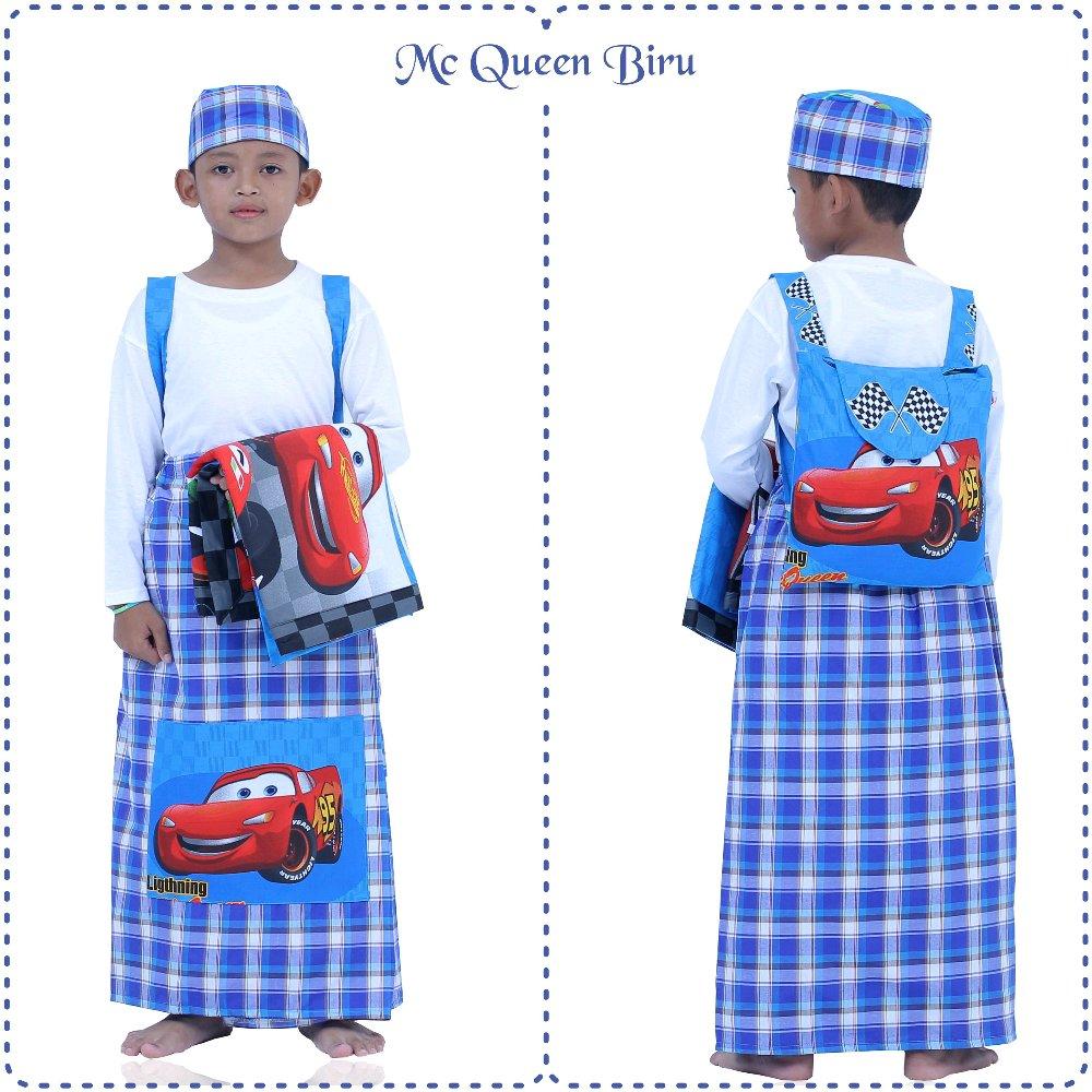 Sarung Instan Anak Karakter Mc Queen Biru Size XS di lapak Mukena Yumna mukenayumna