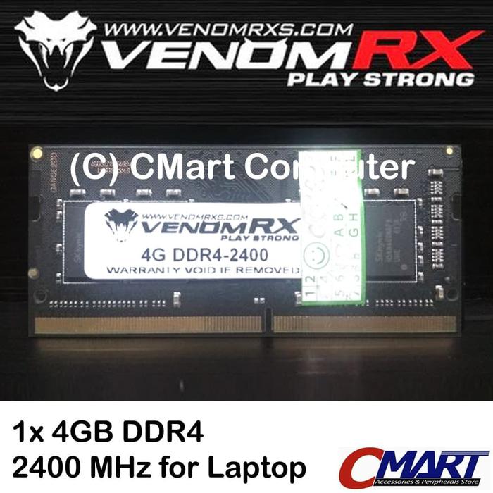 VenomRX 4GB DDR4 2400 MHz SODIMM Memory RAM Laptop - VRX-SO4R2400/04