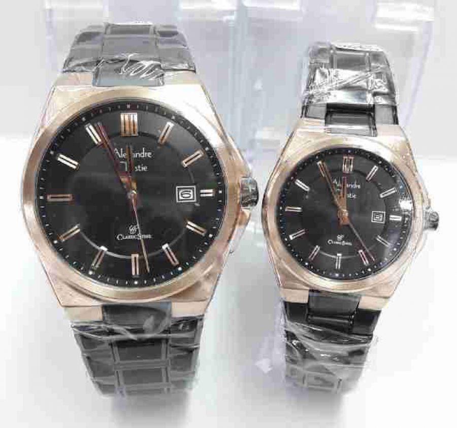 Jam Tangan Couple Pria & Wanita ALEXANDRE CHRISTIE 8506 BRG COUPLE ORIGINAL - Arloji Pasangan Cowok Cewek Terbaru Asli Harga Grosir