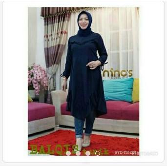 Atasan tunik balqis ready (dusty pink)
